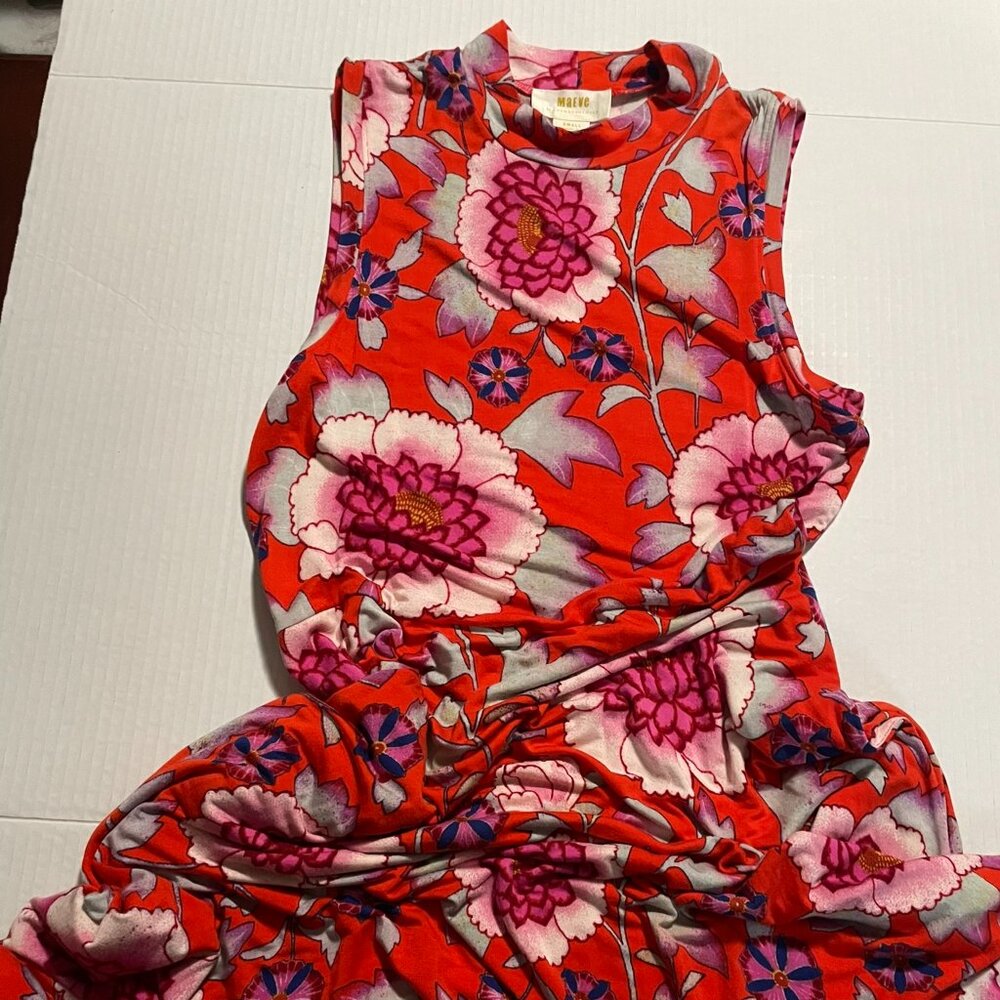 Anthropology Mock Neck Floral Dress